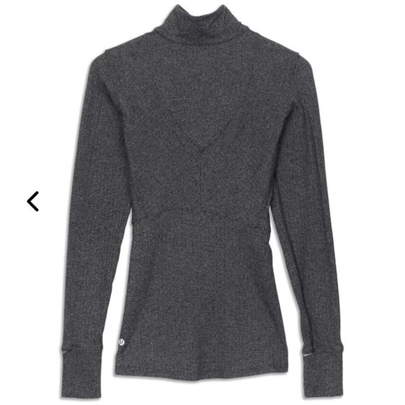 LULULEMON Women's Runderful Size 4 Half Zip Pullover Jacket Black Herringbone - Picture 6 of 14